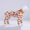 Pijamas para Perros con Estampado de Leopardo Acogedores - Cálido, Suave y de Poliéster para Todas las Estaciones, Estilo Fácil de Poner, Ajuste para Razas Medianas a Grandes - Ropa de Descanso Cómoda y Relajante para Perros, Pijamas Navideños para Perros