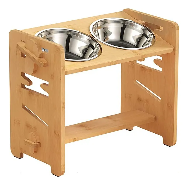Plato Dobles Elevado Para Perros Grandes