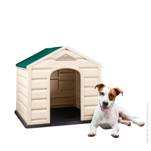 Casa Para Perro Pequeña Taupe C/Verde 13188-XP